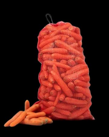 Sacos de malla para zanahorias y nabos